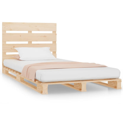 Berkfield Bed Frame 75x190 cm Solid Wood Pine Small Single