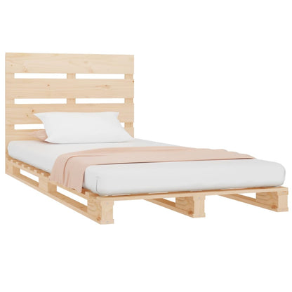 Berkfield Bed Frame 75x190 cm Solid Wood Pine Small Single
