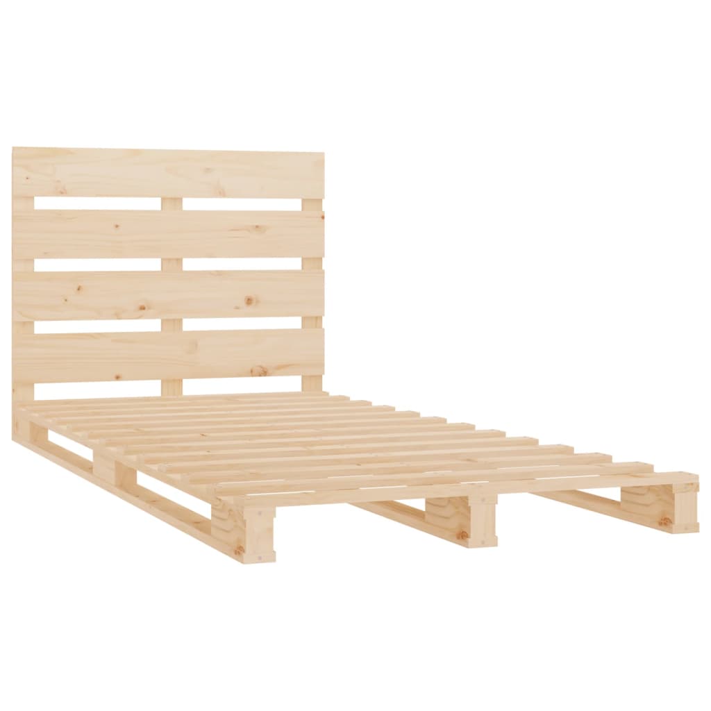 Berkfield Bed Frame 75x190 cm Solid Wood Pine Small Single