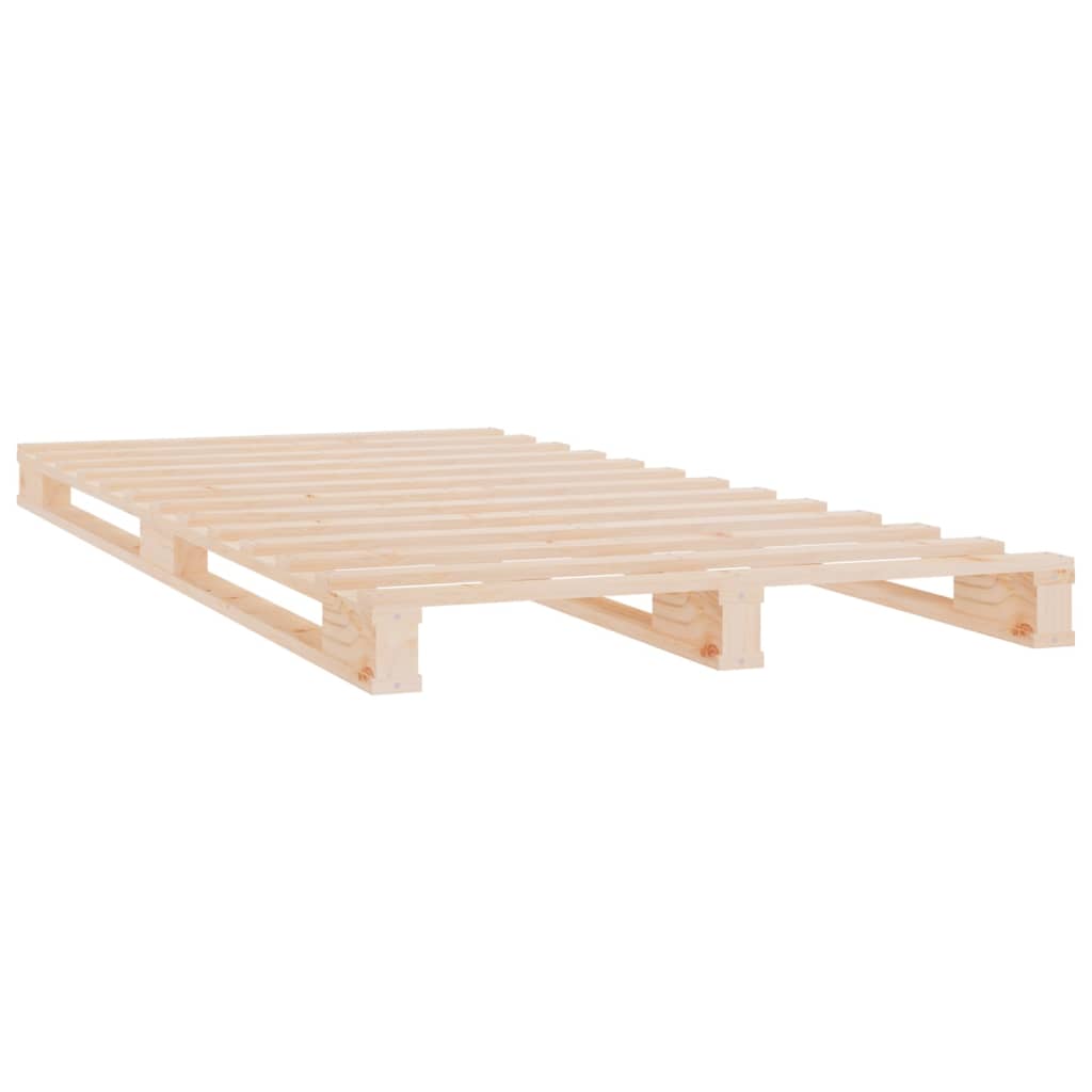 Berkfield Bed Frame 75x190 cm Solid Wood Pine Small Single