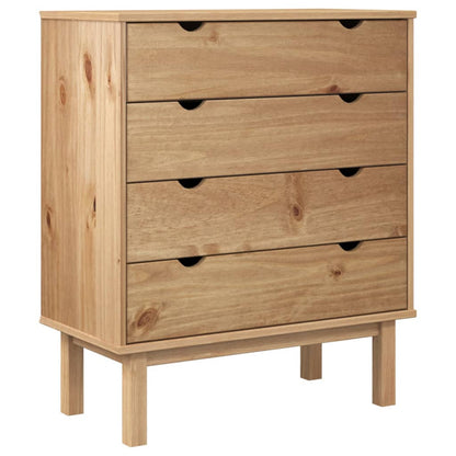 Berkfield Drawer Cabinet OTTA 76.5x39.5x90cm Solid Wood Pine