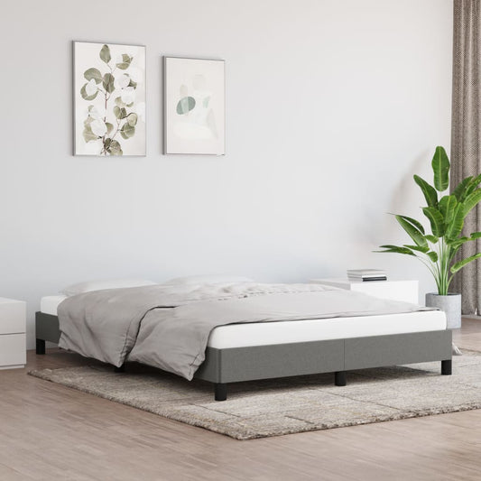 Berkfield Bed Frame Dark Grey 135x190 cm 4FT6 Double Fabric