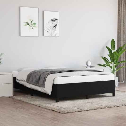 Berkfield Bed Frame Black 135x190 cm 4FT6 Double Fabric