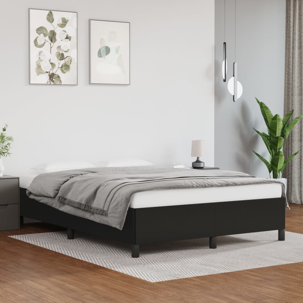 Berkfield Bed Frame Black 135x190 cm 4FT6 Double Faux Leather