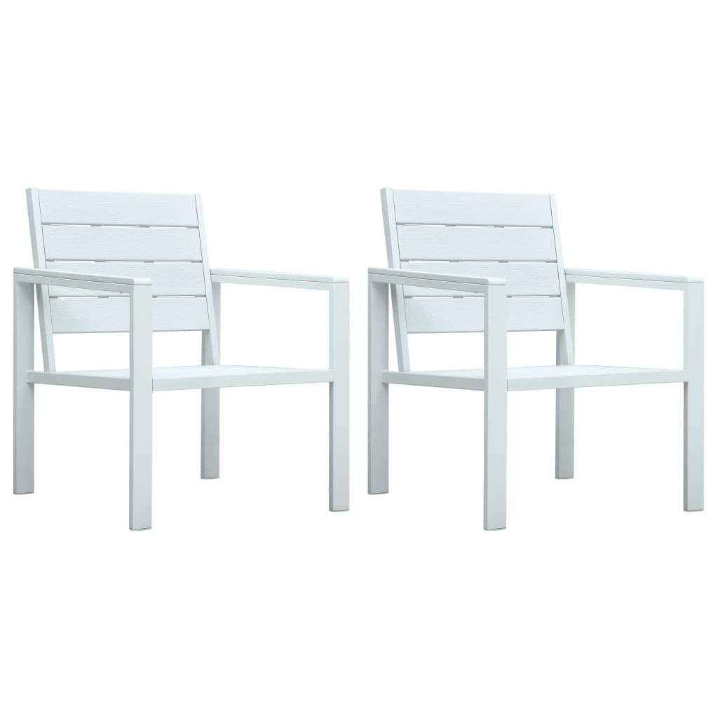 Berkfield 3 Piece Garden Lounge Set White HDPE and PP