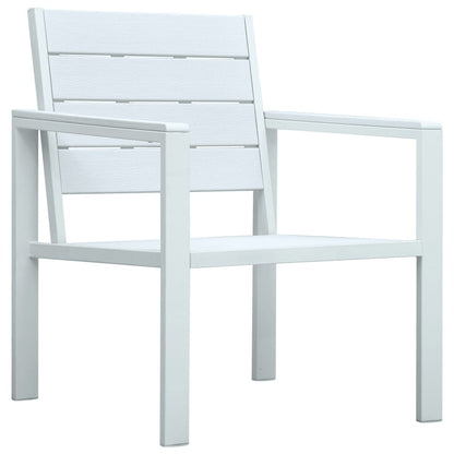 Berkfield 3 Piece Garden Lounge Set White HDPE and PP