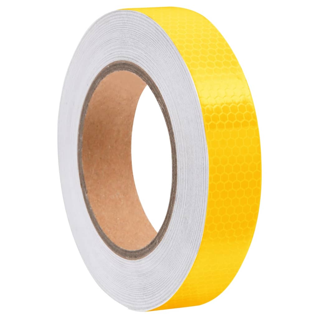 Berkfield Reflective Tape Yellow 2.5 cmx20 m PVC