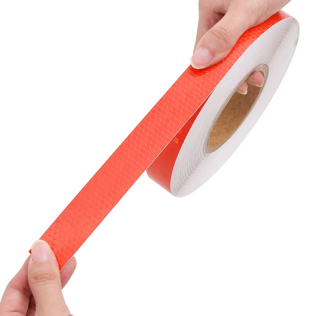 Berkfield Reflective Tape Red 2.5 cmx50 m PVC