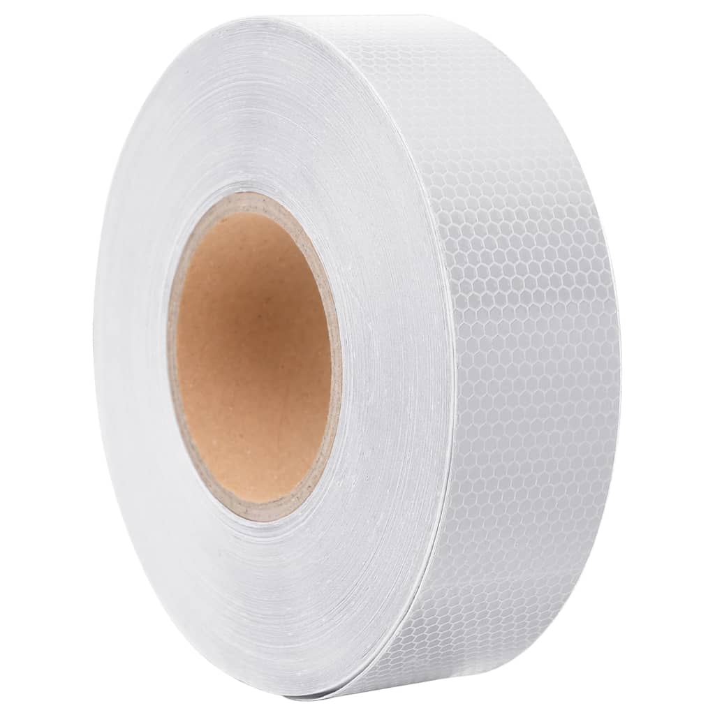 Berkfield Reflective Tape White 5 cmx50 m PVC