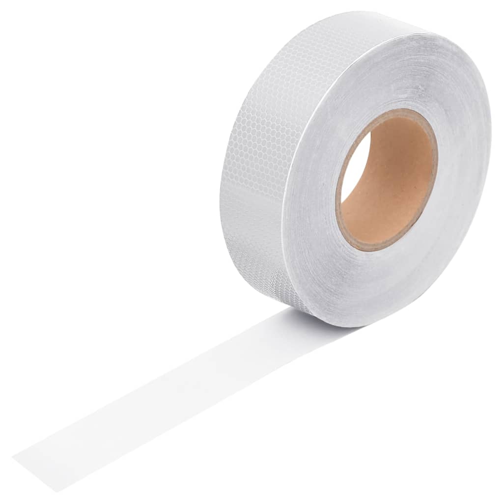 Berkfield Reflective Tape White 5 cmx50 m PVC