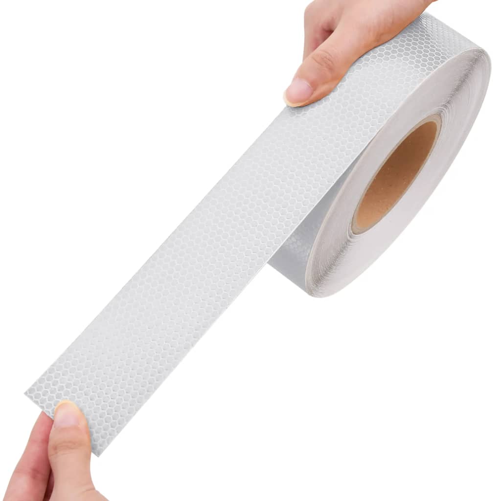 Berkfield Reflective Tape White 5 cmx50 m PVC