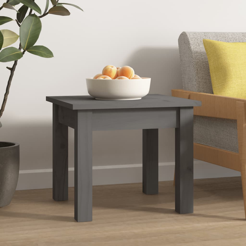 Berkfield Coffee Table Grey 35x35x30 cm Solid Wood Pine
