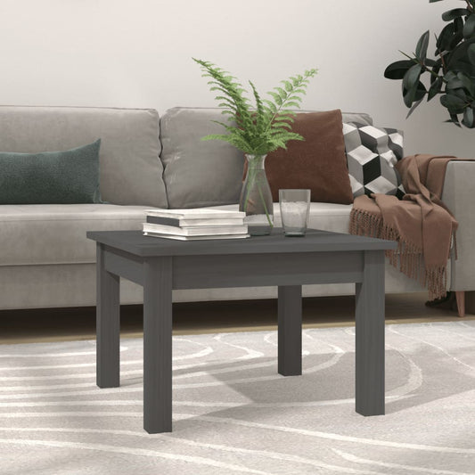 Berkfield Coffee Table Grey 45x45x30 cm Solid Wood Pine