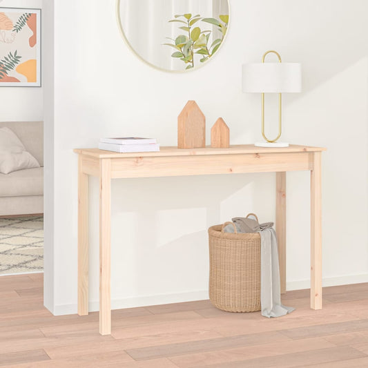 Berkfield Console Table 110x40x75 cm Solid Wood Pine
