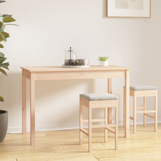 Berkfield Dining Table 110x55x75 cm Solid Wood Pine