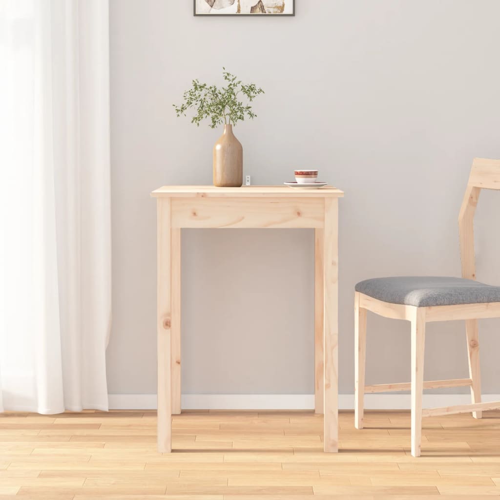 Berkfield Dining Table 55x55x75 cm Solid Wood Pine