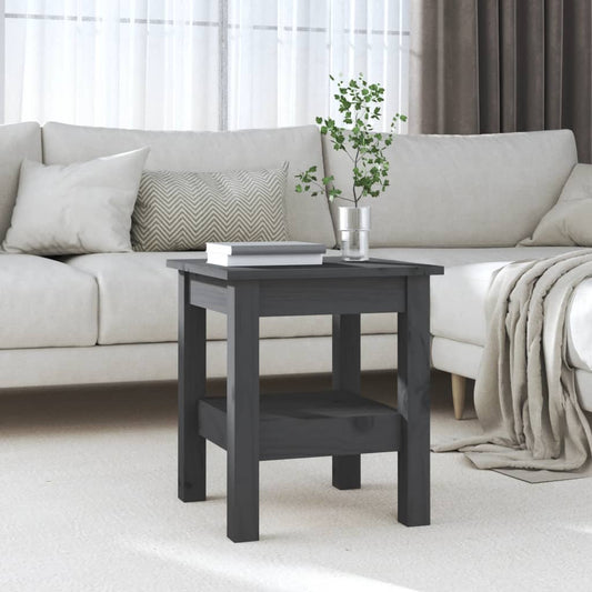 Berkfield Coffee Table Grey 35x35x40 cm Solid Wood Pine