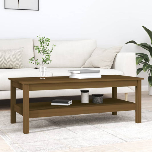 Berkfield Coffee Table Honey Brown 110x50x40 cm Solid Wood Pine
