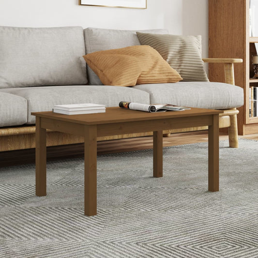 Berkfield Coffee Table Honey Brown 80x50x40 cm Solid Wood Pine
