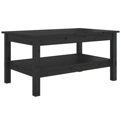 Berkfield Coffee Table Black 80x50x40 cm Solid Wood Pine