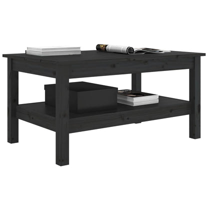 Berkfield Coffee Table Black 80x50x40 cm Solid Wood Pine
