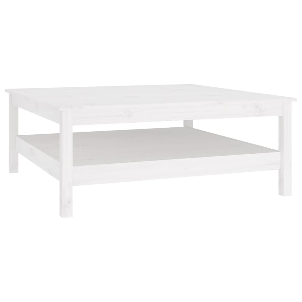 Berkfield Coffee Table White 100x100x40 cm Solid Wood Pine
