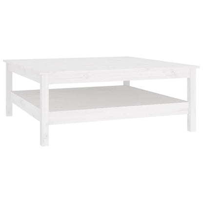 Berkfield Coffee Table White 100x100x40 cm Solid Wood Pine