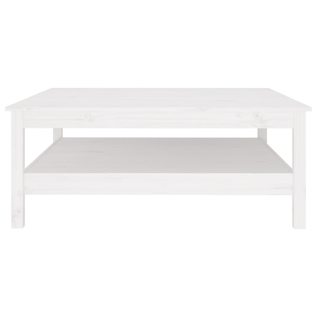 Berkfield Coffee Table White 100x100x40 cm Solid Wood Pine