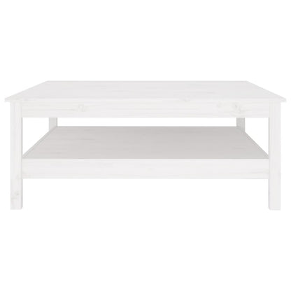 Berkfield Coffee Table White 100x100x40 cm Solid Wood Pine