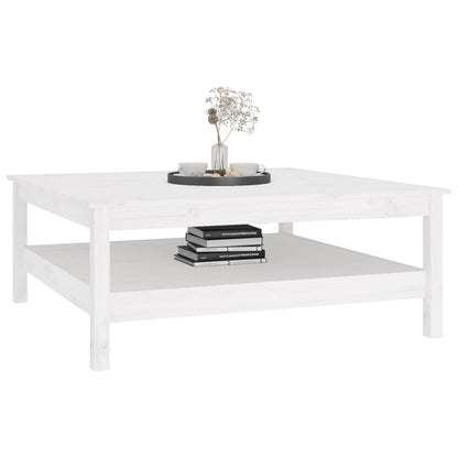 Berkfield Coffee Table White 100x100x40 cm Solid Wood Pine