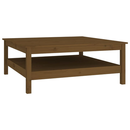 Berkfield Coffee Table Honey Brown 100x100x40 cm Solid Wood Pine