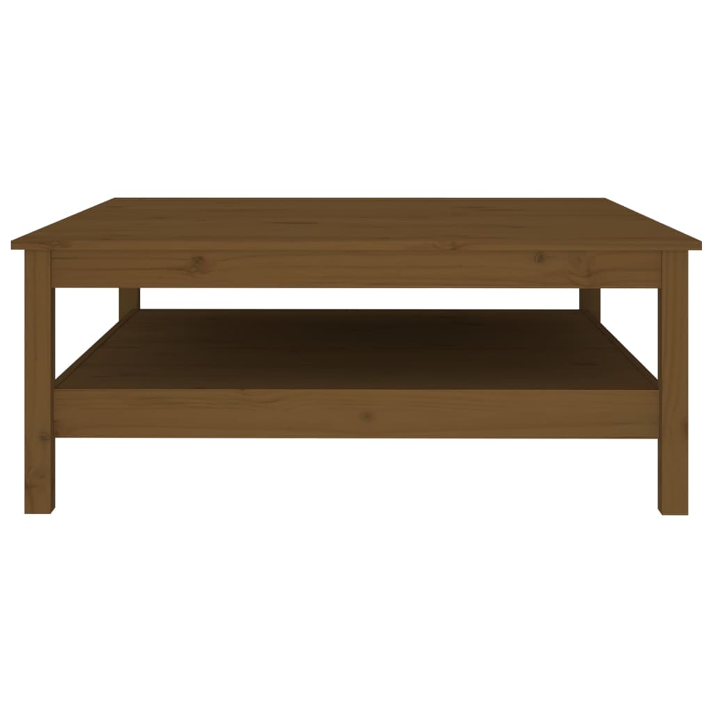Berkfield Coffee Table Honey Brown 100x100x40 cm Solid Wood Pine