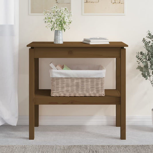 Berkfield Console Table Honey Brown 80x40x75 cm Solid Wood Pine