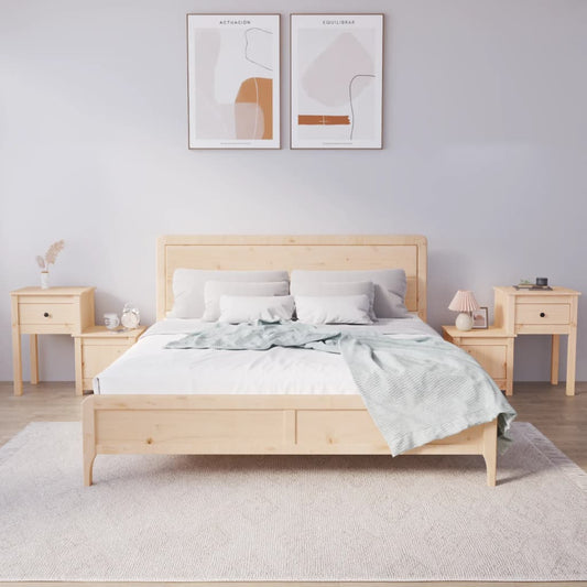 Berkfield Bedside Cabinet 2 pcs 79.5x38x65.5 cm Solid Wood Pine