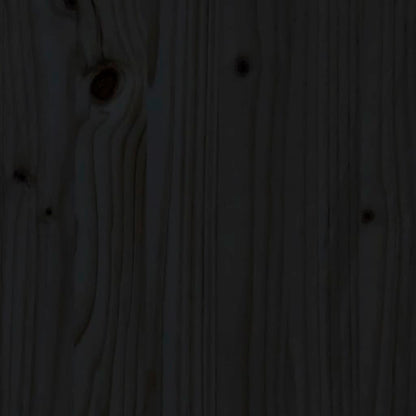 Berkfield Bedside Cabinet Black 79.5x38x65.5 cm Solid Wood Pine
