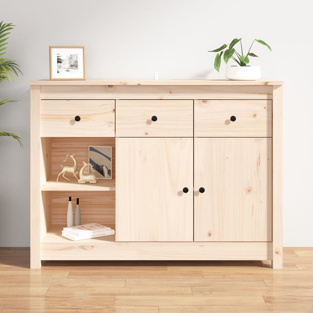 Berkfield Sideboard 100x35x74 cm Solid Wood Pine