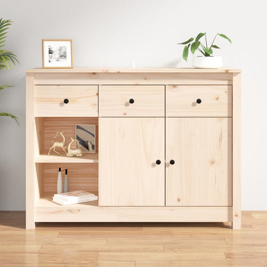 Berkfield Sideboard 100x35x74 cm Solid Wood Pine