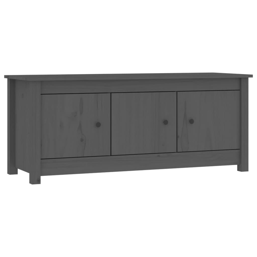 Berkfield Shoe Cabinet Grey 110x38x45.5 cm Solid Wood Pine