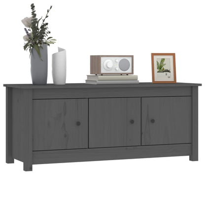Berkfield Shoe Cabinet Grey 110x38x45.5 cm Solid Wood Pine