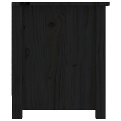 Berkfield Shoe Cabinet Black 110x38x45.5 cm Solid Wood Pine