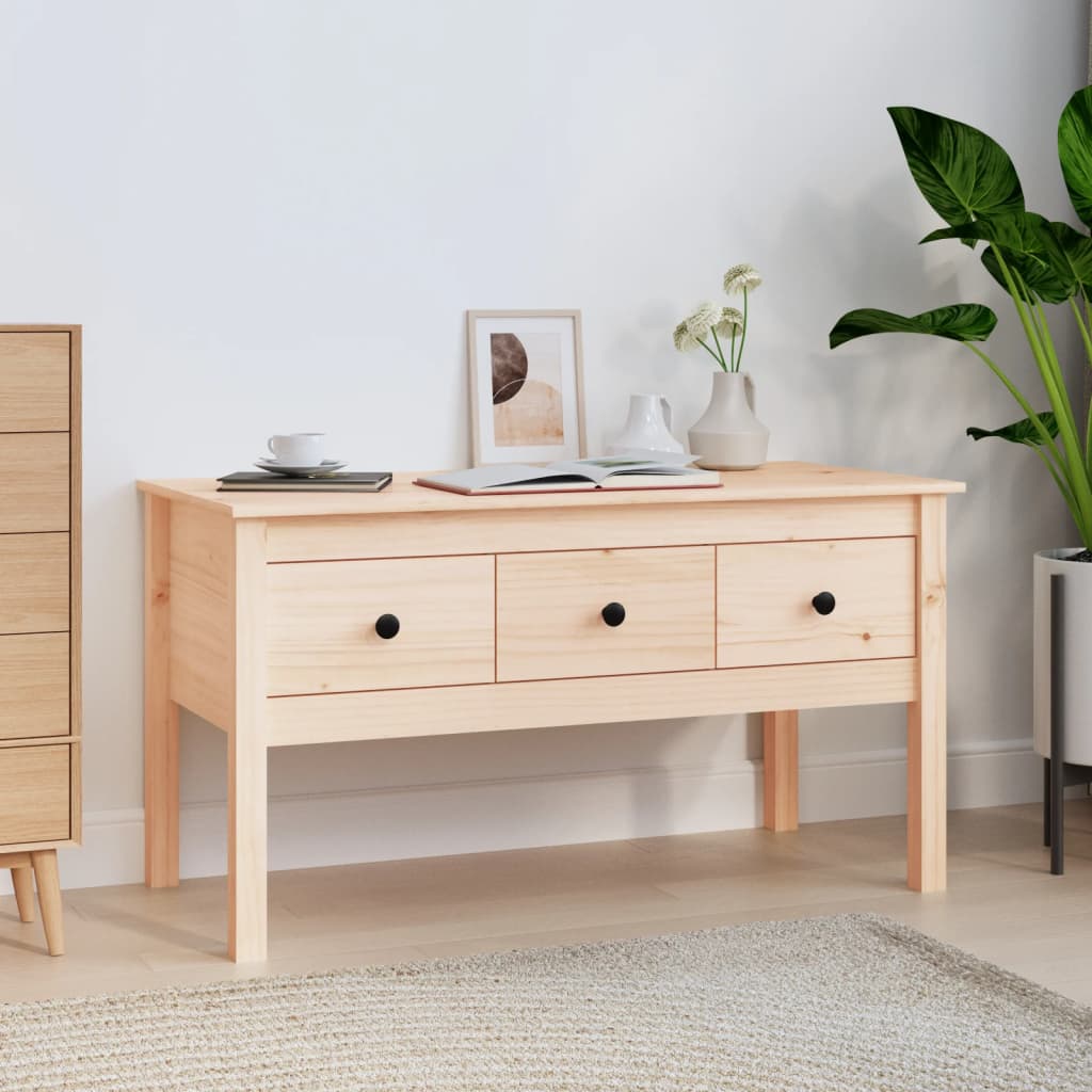 Berkfield Coffee Table 102x49x55 cm Solid Wood Pine