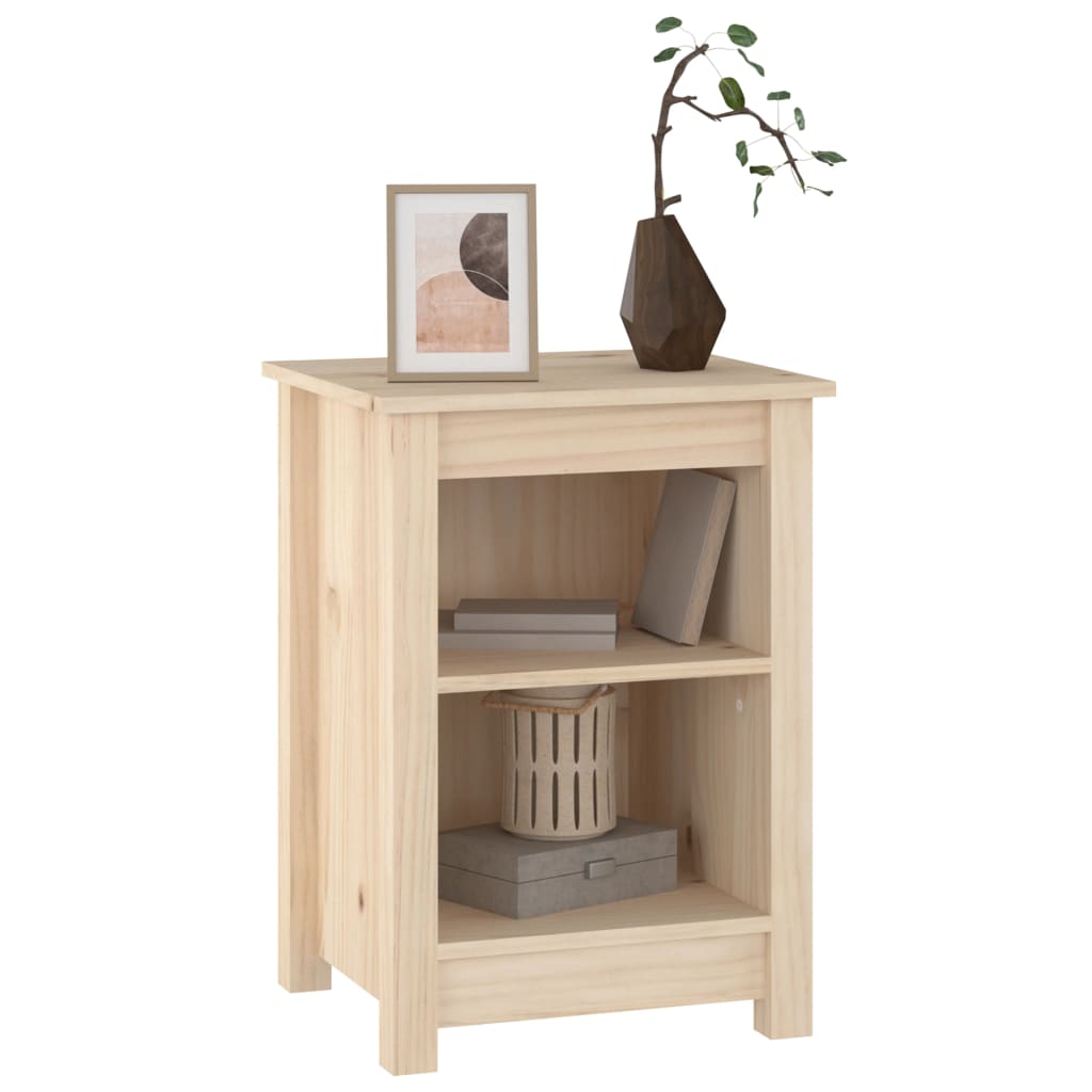 Berkfield Bedside Cabinet 40x35x55 cm Solid Wood Pine