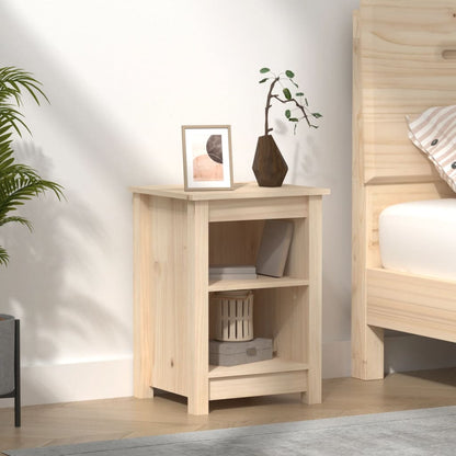 Berkfield Bedside Cabinet 40x35x55 cm Solid Wood Pine