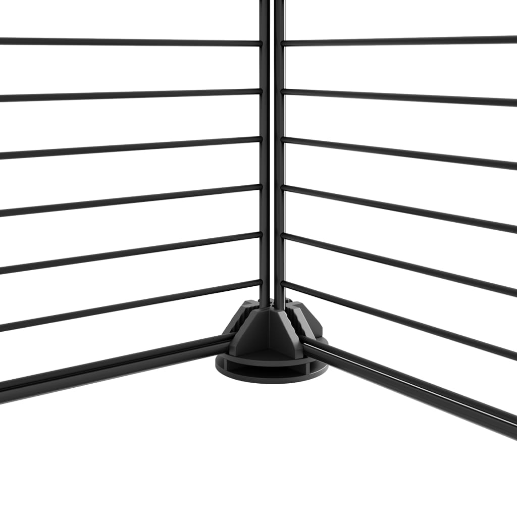 Berkfield 52-Panel Pet Cage with Door Black 35x35 cm Steel