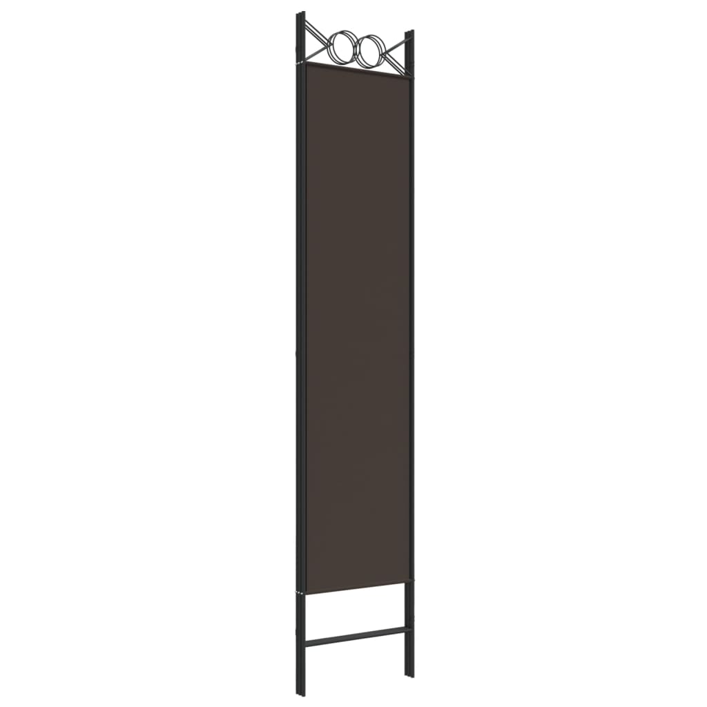 Berkfield 3-Panel Room Divider Brown 120x200 cm Fabric