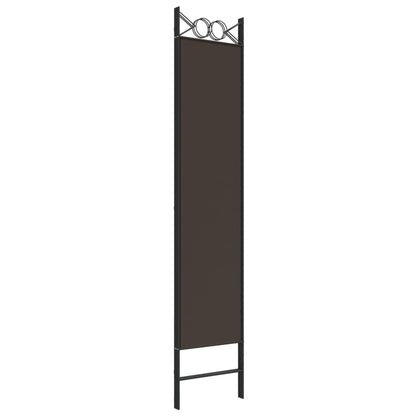 Berkfield 3-Panel Room Divider Brown 120x200 cm Fabric