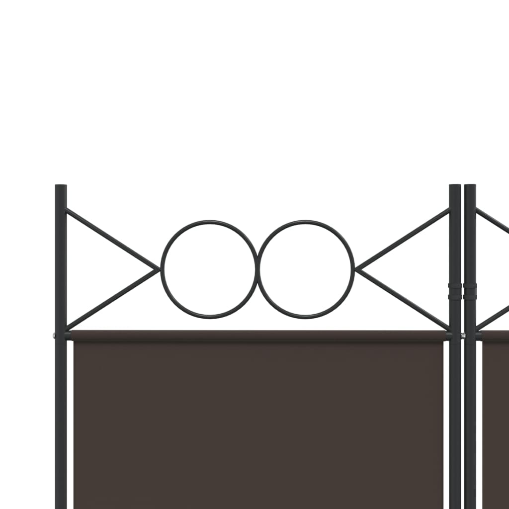Berkfield 3-Panel Room Divider Brown 120x200 cm Fabric