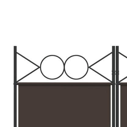 Berkfield 3-Panel Room Divider Brown 120x200 cm Fabric