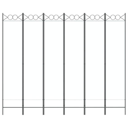 Berkfield 6-Panel Room Divider White 240x200 cm Fabric