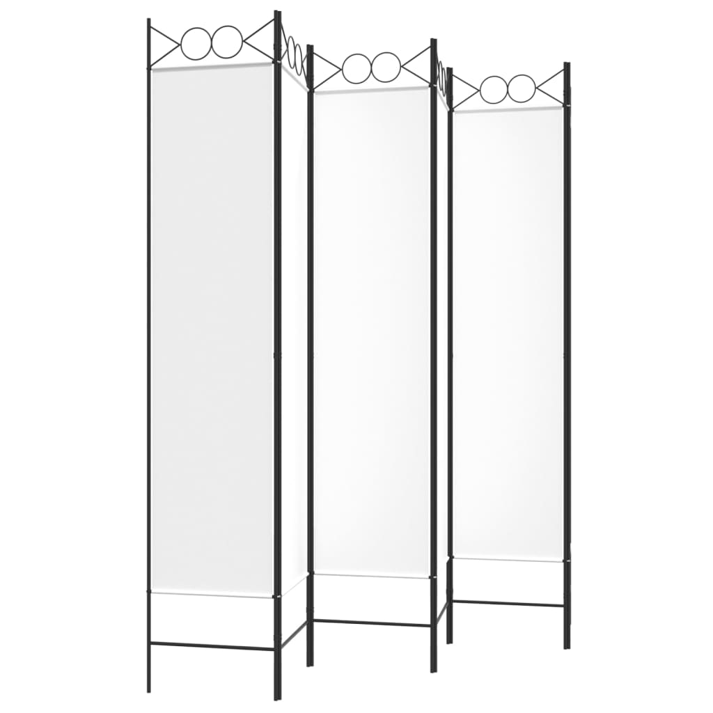 Berkfield 6-Panel Room Divider White 240x200 cm Fabric